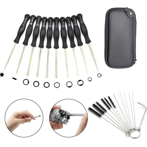 KELKONG 10 Carburetor Adjustment Tool + Carrying Case + Cleaning Bursh for Common 2 Cycle Small Engine Echo STIHL Poulan Husqvar