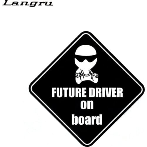 Langru Racing Future Driver Baby Stig On Board Vinyl Car Sticker Decal Decorative Accessories Jdm