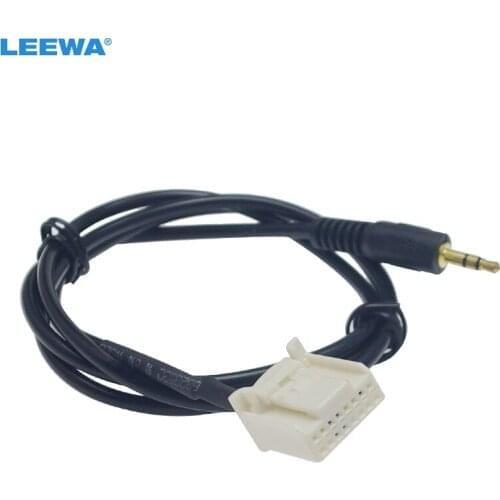 LEEWA 3.5mm Male Jack AUX-IN Socket Audio Cable for Subaru Forester 2013 Extension Car CD Radio AUX Wire Adapter #CA6158