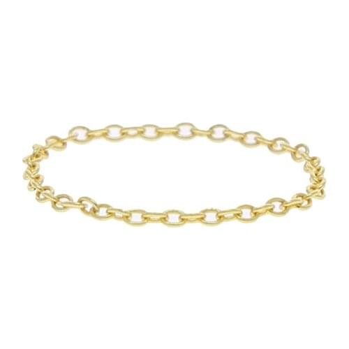 Minimal Minimalist Thin CZ Chain Ring Simple 925 Sterling Silver Finger Jewelry