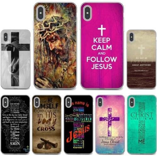 For Huawei P30 P40 P20 P7 P8 P9 P10 Lite Plus Pro 2015 2016 2017 Mini Soft Cover Bible-Jesus-Christ-Christian-Cross