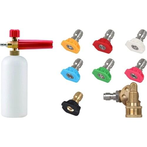 Snow Foam Lance Car Wash Foam Cannon for Karcher K(K2-K7) Series & Universal Power Pressure Washer Spray Nozzle Tips