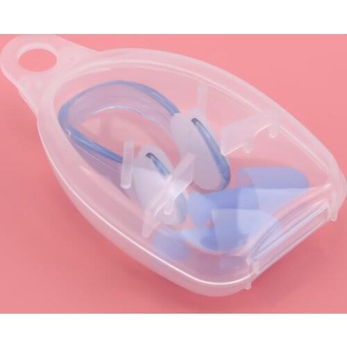 Swimming Soft Silicone Swimming Pool Accessories Nose Clips+2 Ear Plugs Earplugs Set Solid Color Water Sports Swim Accessory