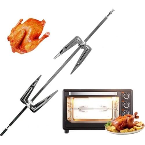 Roast Fork Adjustable Rust-proof Stainless Steel Chicken Meat Grilled Rack for Home