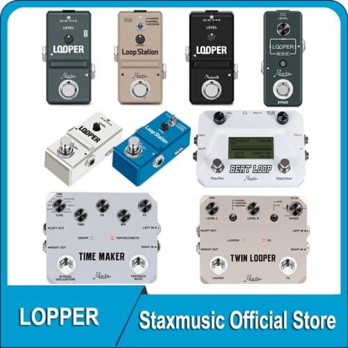 Rowin Twin Looper&Time Maker&Beat Loop&Loop Station&Mini Looper Pedals For Electric Guitar 10 Min Looping