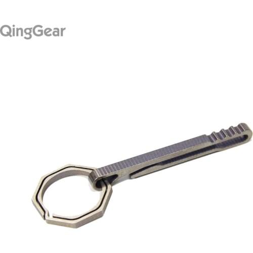 Super Titanium Set QingGear HangClip+KeyRing1 Key Organizer Hanging Key Tool EDC Outdoor Tool