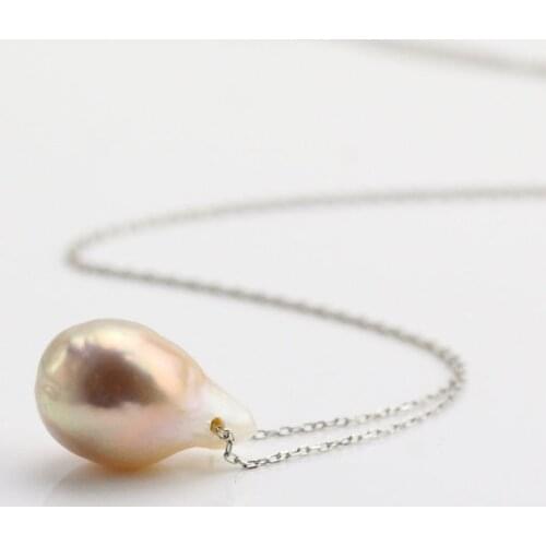 Unique Pearls jewellery Store,Baroque Pearl Necklace,11mm Irregular Nugget Pearl Necklace,Charming Women Gift Jewelry