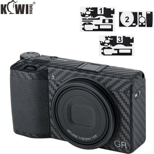 Anti-Scratch Camera Body Cover 3M Sticker Protector for Ricoh GR III GR3 GR Mark III GRIII Anti-Slide Carbon Fiber Film Skin