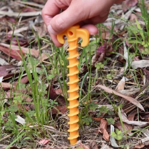 10 PCS Plastic Tent Hook Stakes Camping Tents Accessories Ground Support Nails Peg Screw Anchor Shelter High Quality Practical