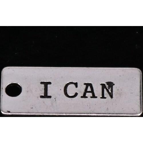 10pcs Tibetan Silver I Can Flag Charms Pendants DIY Jewelry for Necklace Bracelet Making Accessaries 10x25mm