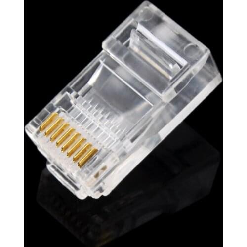 20pcs Pieces Cat5 RJ45 8P8C Connector Modular Ethernet Cable Head Plug Cat 5 Network Connector LAN