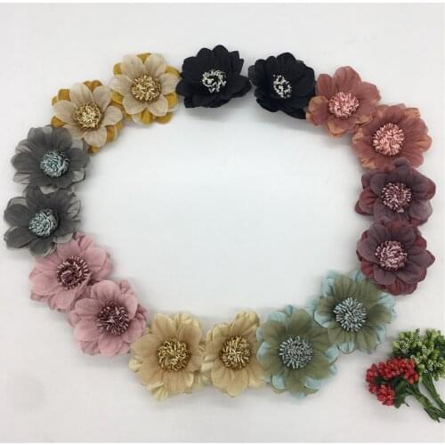 3D Flower Artificial Flower for Home Decoration Christmas Wreath Matte Cloth Valentine Gift Dried Flower Needlework Supplies