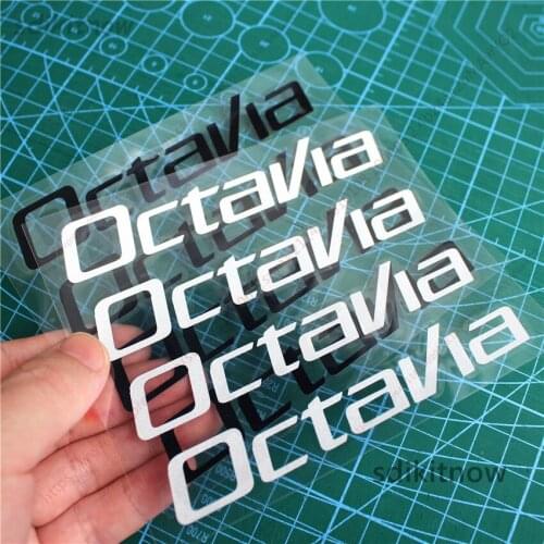 4pcs/lot Car Door Handle Doorhandle Decal Rim Sticker Styling Decoration For SKODA octavia 1 2 3 a5 a7 RS accessories