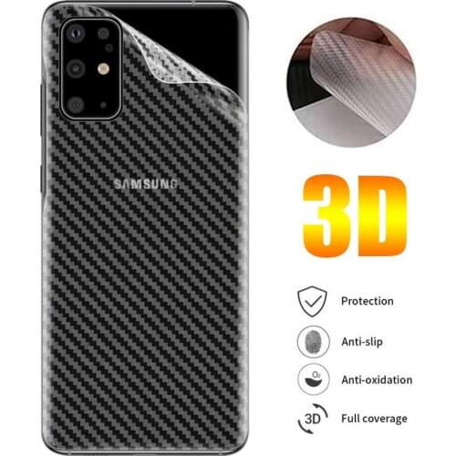 5Pcs 3D Carbon Fiber Protective Guard Film For Samsung Galaxy S20 Ultra 5G S20+ S20 Note 10 S10 Plus Back Cover Screen Protector