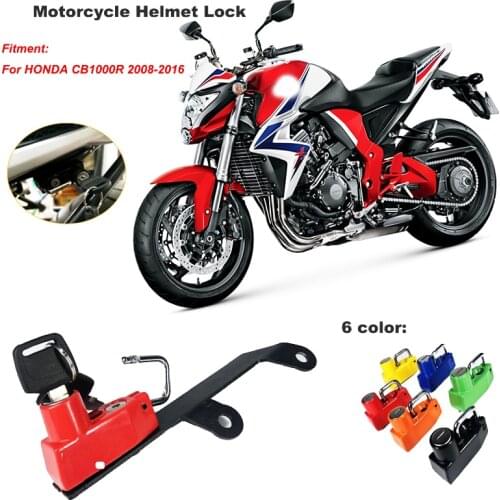 6 color Motorcycle Helmet Lock Mount Hook Side Anti-theft Security fit for Honda CB1000 R CB1000R 2008 -2016 2013 2014 2015