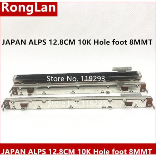 [ bella ] 12.8 CM 128MM Japan ALPS Slide Potentiometers single 10K threading hole feet 8MMT shaft --10pcs/lot