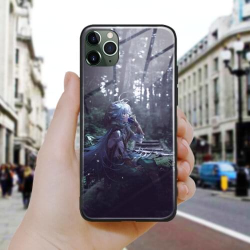 Razor Genshin Impact fanart Soft Silicone Glass Phone Case Cover Shell For iPhone SE 6 6s 7 8 Plus X XR XS 11 12 Mini Pro Max