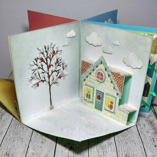 Tree Flags Flower Grass Shape Metal Cutting Dies Stencil Scrapbook Album Embossing For Gift Card Making Handcraft Decor