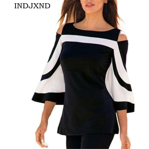 Блузки с цветами INDJXND China At AliExpress