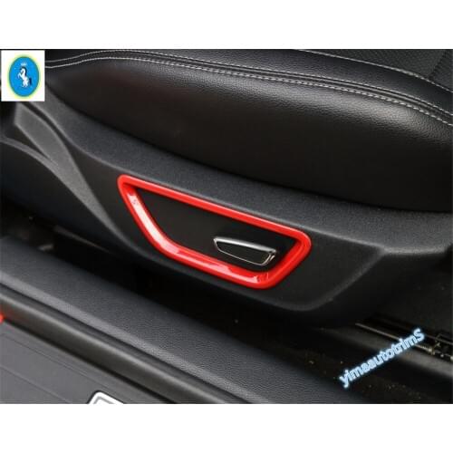 Lapetus Accessories Interior Seat Adjustment Button Frame Cover Trim Kit Colorfully Interior For Ford Mustang 2015 - 2018 ABS