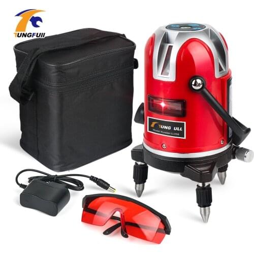360 Automatic Self-leveling laser 5 Lines 6 Points Laser Level Horizontal and Vertical Laser Cross Line with Free Carrying Case