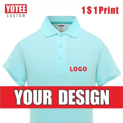 YOTEE summer casual short-sleeved polo shirt LOGO custom POLO shirt 100% cotton womens custom shirt