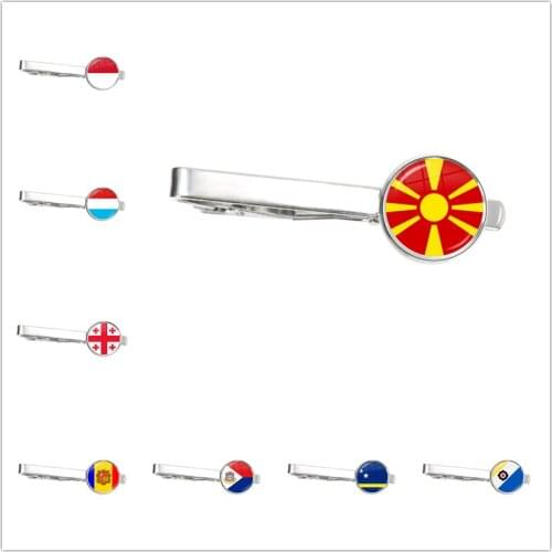 MCO,Macedonian,Luxembourg,Georgia,Andorra,Eilandgebied Sint Maarten,Curacao,Bonaire,Aruba Tie Clip Ornament for Male Gentleman
