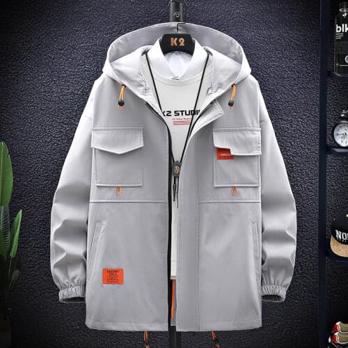 2021 Autumn Spring Jacket Mens Casual Coats Streetwear Korean Style Youth Thin Jacket Fashion Windbreaker Outwear Top Clothing