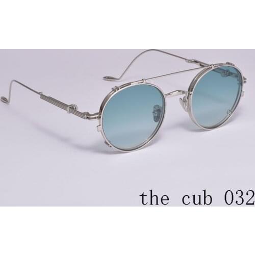 Korean Brand Prescription Eyeglasses Frame With Clip Men Women Round Myopia Optical Gentle Diplo-THE CUB 032 Glasses Frame