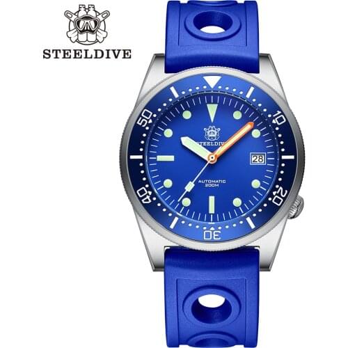 SD1979 Upgraded Version 2020 Steeldive Signed Crown Ceramic Bezel 200m Water Resistant Mens Dive Watch