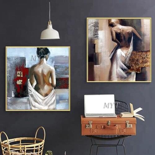 New Sexy Nude Girl Picture Hand-painted Women Oil Painting Home Decoration Piece Paintings Canvas Wall Art Unframed Artwork