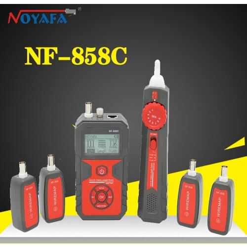 Noyafa NF-858C Wiring Tester Line Locator Portable Cable Tracker RJ45 BNC VFL Measure Cable Length Networking Tester Tools