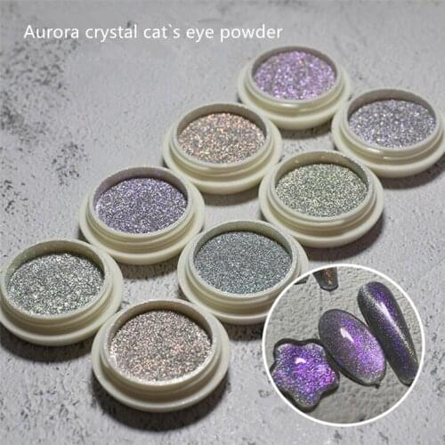 Popular Aurora Crystal Cats Eye Powder Aurora Powder Cats Eye Powder 9D Cats Eye Powder Aurora Powder Color Changing CatsEye