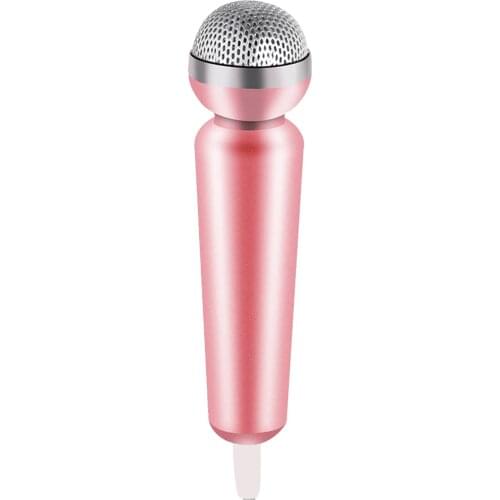 Mini 3.5mm Wired Karaoke Condenser Microphone For Phone Computer Mini Phone Earphone Handheld Mic Portable Desktop Microphone