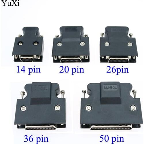 1 piece DIY SCSI Connector HPCN 14 20 26 36 50 Pin Socket Connector Servo Receptacles Header Gold Plated Contact Wire Solder