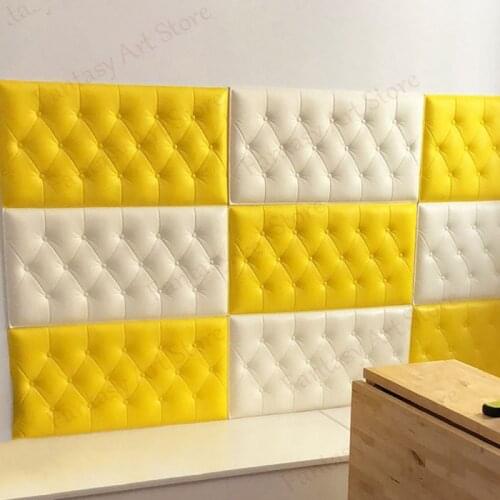 Self-adhesive Waterproof 3d Three-dimensional Wall Stickers Thick Tatami Anti-collision Wall Mats for Children’s Bedroom Bed