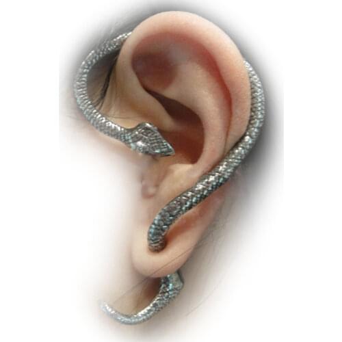 Vintage Twine Spiritual Snake Ear Hook Earrings for Women Men Ear Cuff Clip Cuffs Rock Punk Cartilage Piercing Jewelry Earcuffs