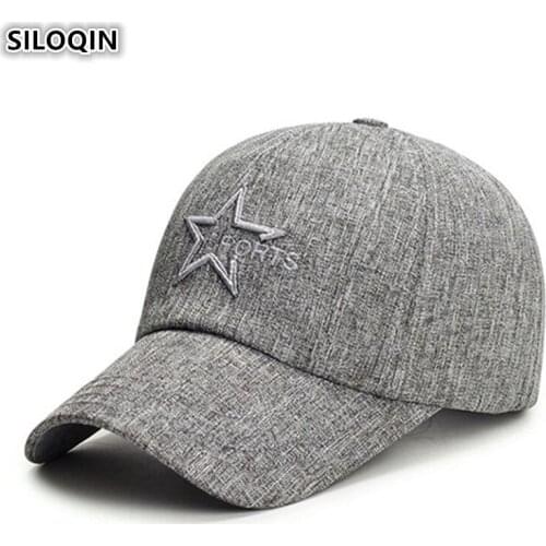 SILOQIN Autumn Mens Cap Embroidery Cotton Baseball Caps For Men Snapback Adjustable Head Size Personality Hip Hop Cap Brand Hat