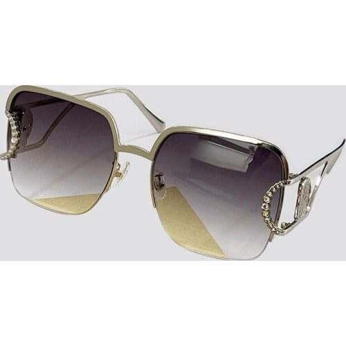 Vintage Seim Rimless Sunglasses Women Gradient Sun Glasses Big Oculos feminino de sol UV400