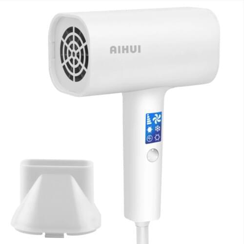 2020 LCD Digital Hair Dryer AI Intelligence Professional Hair Dryer Strong Wind Salon Dryer with Blue Light Anion Hair Dryers