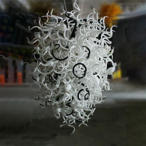 Modern Lamp Pendant Lightings W80xH135cm Hand Blown Glass Chandeliers Light Home Interior Lihgt