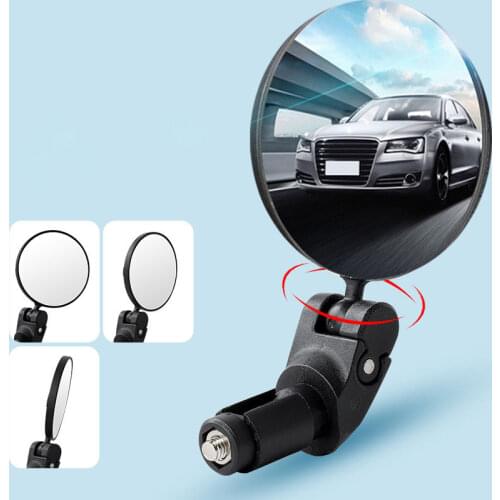 Bicycle 360 Rotating Wide Angle Adjustable Rear View Mirror Safety Parking Mirror Bicycle Handlebar Mirror Bicycle Accessories
