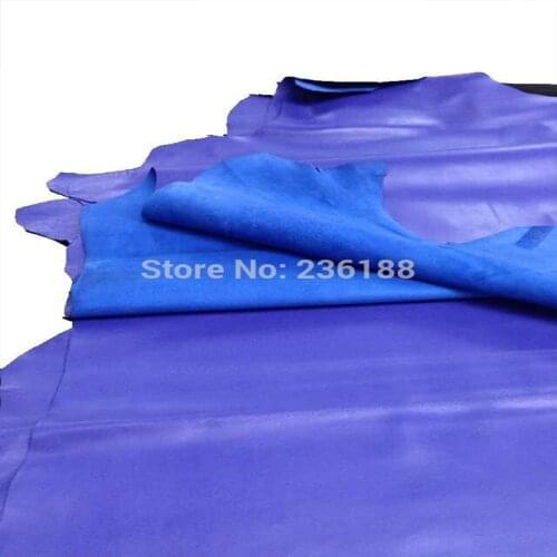 Factory supply Genuine Blue Sheep Skin Leather Handbag Fabric,0.9-1.1mm ,Free Shipping