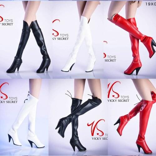 1/6 Scale VSToys 19XG36 Female Boots Over-the-knee Boots Solid Accessory for 12 inch Female Detachable Feet Body