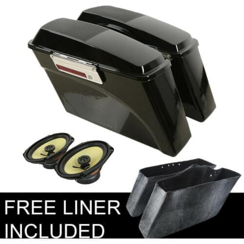 Motorcycle Hard Saddlebag 6x9'' Speakers For Harley Touring Electra Glide Road King Street Glide 1994-2013