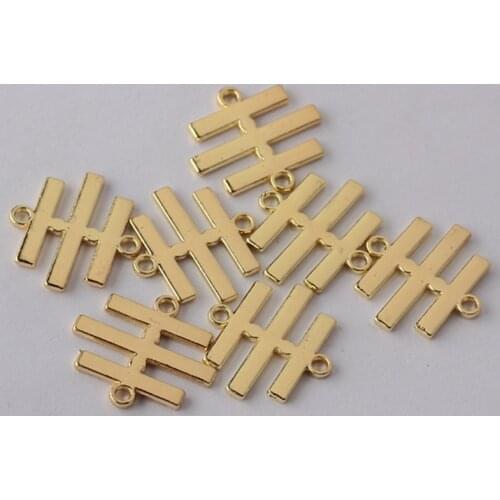 10pcs/lot Zinc Alloy Golden Metal Geometry Charms Pendant For DIY Jewelry Making Finding Accessories