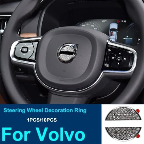 3D With Diamond Sticker Car interior Steering wheel Emblem Decal for XC90 XC70 XC60 V40 V50 V60 V70 V90 S40 S50 S60 S70 S90