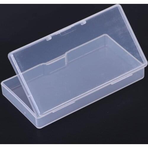 4Pcs Rectangle Clear Lid Dust Proof Storage Box Cotton Swab Ornament Case Holder
