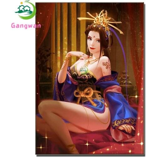 5D Diy Diamond Painting Classical sexy woman Japanese Portrait diamond mosaic full Square/Round Rhinestone Embroidery Cool Girl