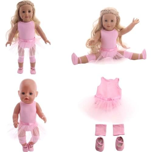 Ballet Suit(Tulle Skirt) And Pajamas Fit 18 Inch American&43 CM Baby Doll Clothes Accessories,Girls Toys,Our Generation